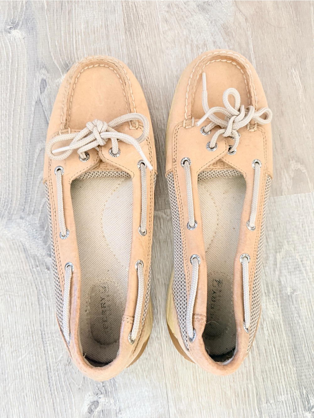 Sperry Top-Sider Beige Suede Boat Shoes